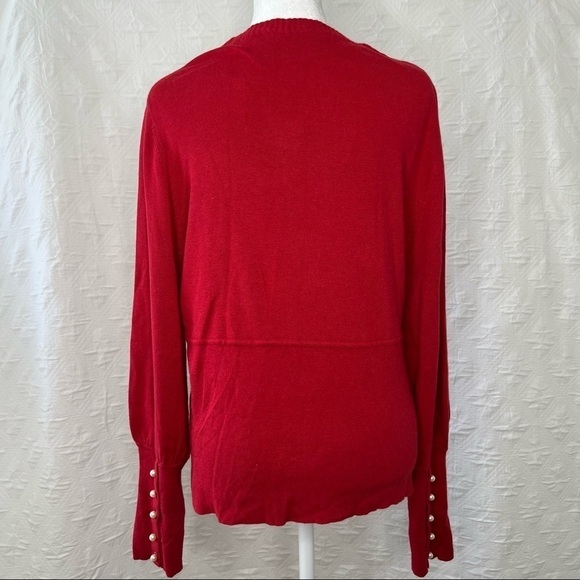 NWT. TAILOR B. MOSS . PUFF SLEEVE SWEATER - Picture 2 of 6